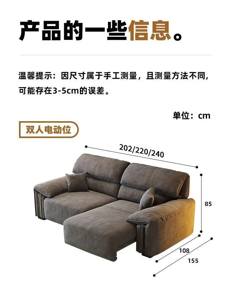 N67 Design Extendable Electric Recliner Sofa Living Room Lazy Lounges Electric Recliner Sofa Nordic Modern Divano Home Furniture