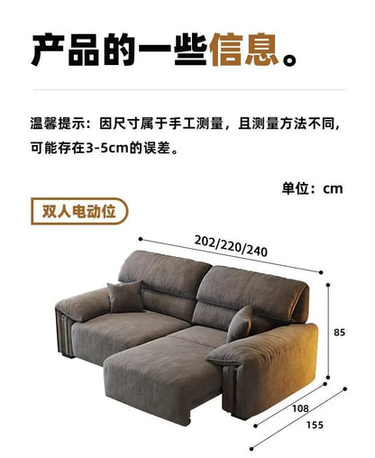 N67 Design Extendable Electric Recliner Sofa Living Room Lazy Lounges Electric Recliner Sofa Nordic Modern Divano Home Furniture