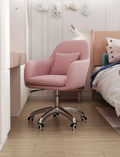 Lift Swivel Office Chairs Bedroom Home Armrest Backrest Leisure Computer Chair Student Dormitory Comfortable Learning Desk Chair