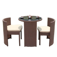 Outdoor rattan chair table and chair three-piece balcony garden creative simple rattan leisure table and chair combination