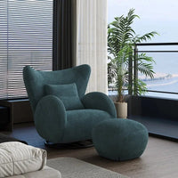 Rotatable antelope single sofa living room fabric leisure chair antique bedroom home lazy sofa