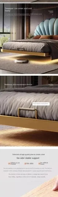 Double Bedroom Double Bed Waterproof Italian Luxury Frames Double Bed Platform Wooden Modern Designer Muebles Unique Furniture