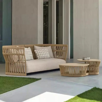Outdoor sofa, courtyard, rattan woven outdoor swimming pool, homestay furniture, leisure combination, outdoor rattan chair