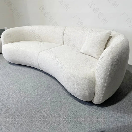 Living room modern simple cashew fabric leisure sofa