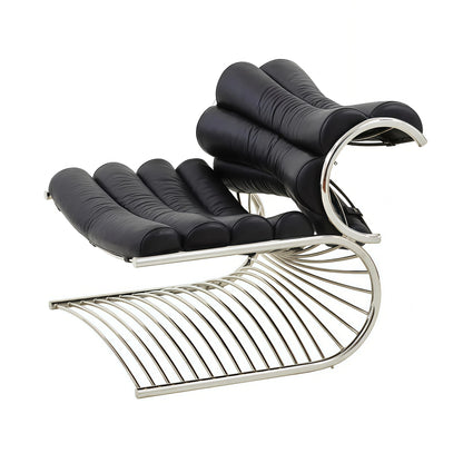 Nordic designer single back lounge chair creative hardware special-shaped home living room ergonomic model