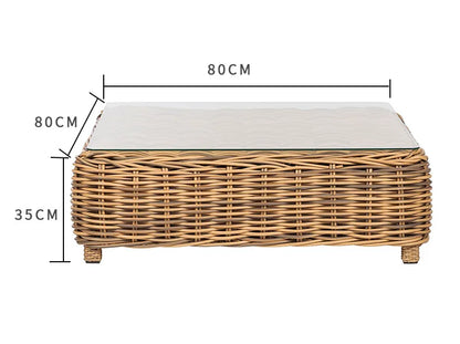 Outdoor rattan sofa  terrace leisure waterproof sunscreen balcony rattan chair outdoor villa garden combination