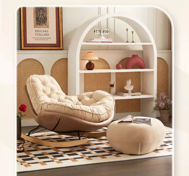 Thickened Penguin Rocking Chair Balcony Sofa Home Bedroom Leisure Chair Wide