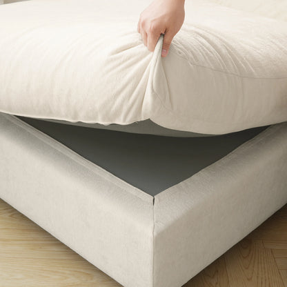 Sdorens Sectional Sofas for Living Room Modern Cloud Couch Chenille U-shaped Modular Sectional Sofa with Reversible Ottomans