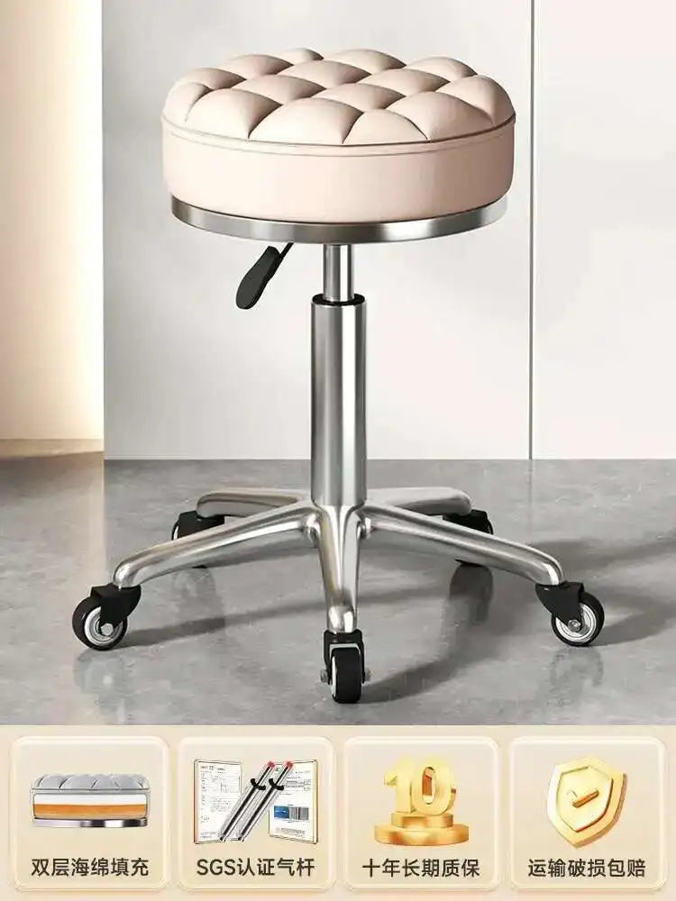 Beauty Chair Specifically Designed for Beauty Salon Adjustable Rotating Pulley Hair Salon Round Stool Tabouret A Roulette 원형의자