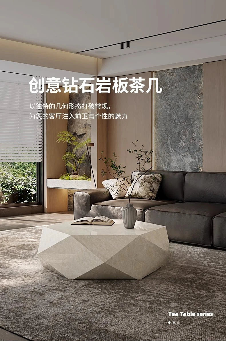 Coffee table small apartment rock slab designer atmospheric Italian living room high-end creative coffee table