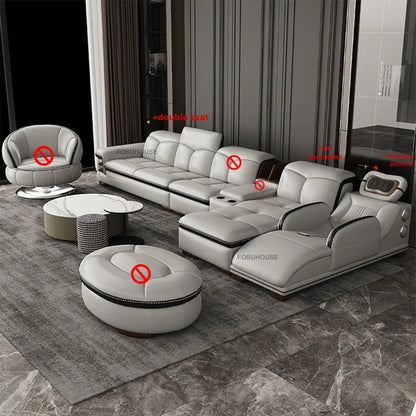 European Luxury Living Room Sofas Home Leisure Sofa Bed Recliner Design Living Room Furniture Modern Corner Smart Massage Sofa
