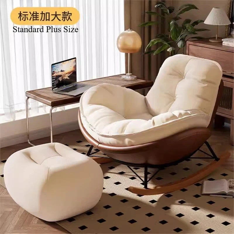 Home Leisure Chair,Living Room Honeycomb Lazy Leisure Rocking Chair,Recliner Chairs Simple Penguin Rocking Chair,Balcony Sofa
