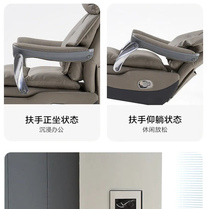 Multi functional genuine leather office chairs sillas gaming ergonomic chair cadeira ergonômica chaise gaming office furniture