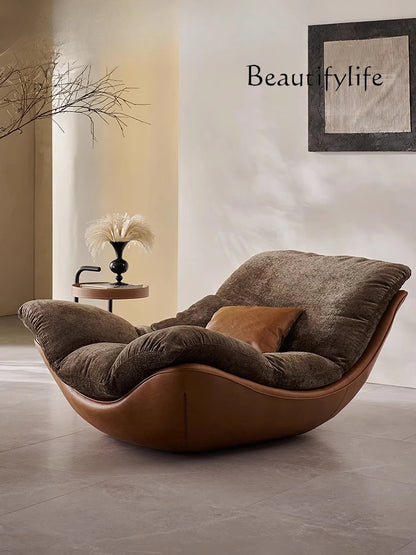 Nordic designer creative modern minimalist living room leisure chair sofa recliner sofa bedroom chair