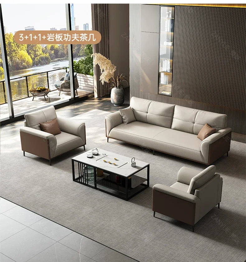Designer Luxury Living Room Sofa Set Minimalist Beige Sectional Modern Nordic Sofas Puffs Double Canape Salon Home Furniture