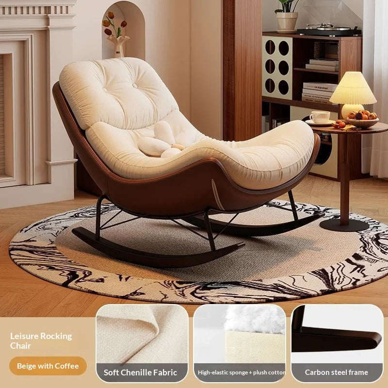Rocking Recliner Chair Adult Lazy Lounge Chair Relaxing Armchair Luxury Designer Balcony Living Room Zero Gravity Chair Home Use