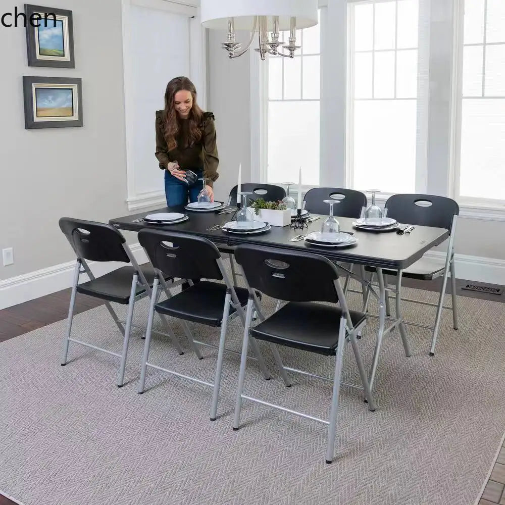 YXY Foldable Portable Office Desk Training Conference Rectangular Dining Table Calligraphy Desk Storage