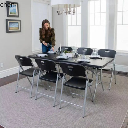 YXY Foldable Portable Office Desk Training Conference Rectangular Dining Table Calligraphy Desk Storage