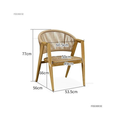 Waterproof and Sun-proof Garden Outdoor Chairs Leisure Outdoor Furniture Aluminum Alloy Chair Modern Patio Balcony Table Chairs