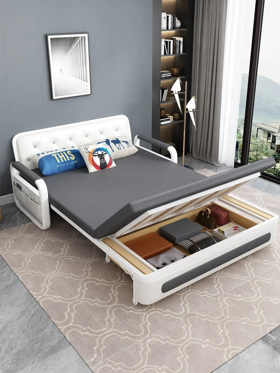 Sofa bed dual-purpose foldable single multi-functional storage small apartment living room double