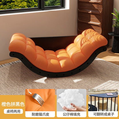 Rocking chair adult 2024 new lazy sofa balcony single sleeping master bedroom recliner leisure banana chair