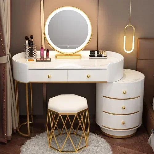 Vanity Table Stand Makeup Vanity Table Girls White Bedroom Desk Vanity Table Drawers Storage Coiffeuse De Chambre Home Furniture
