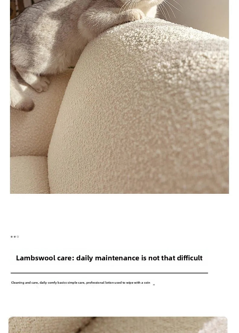 Bohemian Fluffy Accent Chair Modern Lamb Wool Lounge Chaise Plush Single Sofa for Small Space  Luxury Vanity Stool for Bedroom