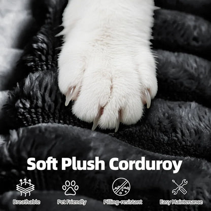 131" Modular Sectional Couch, Luxury Couches for Living Room, Corduroy Sofa with Chaise Lounge Comfy