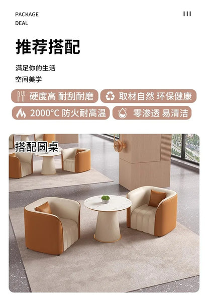 Custom. Light Luxury Hotel Lobby Exclusive Reception Negotiation Leisure Table and Chairs Beauty Salon Lobby Reception Business