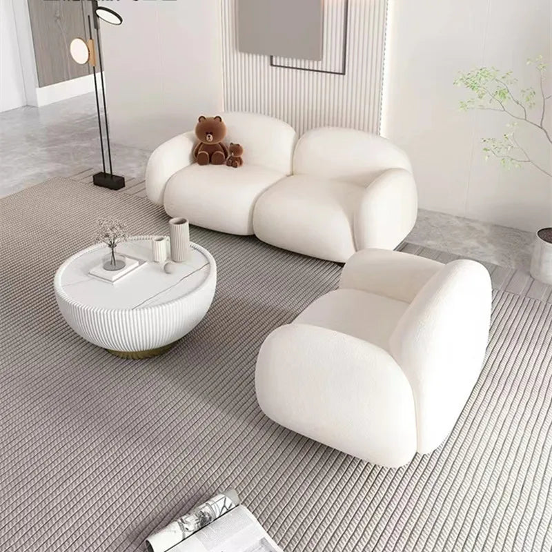 Canapé en tissu moderne, simple, petit appartement, rangée droite