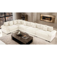 (UUX)155" Oversized Modular Sofa, Corduroy Cloud Couch Sectional with L Shape Chaise and 12 Throw Pillows, Upholste UQ