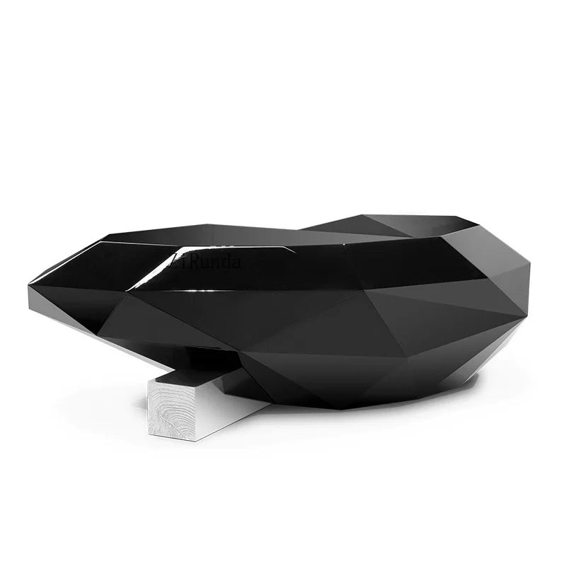 High-end art diamond-shaped coffee table post-modern stainless steel luxury living room furniture