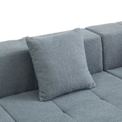 Modern Modular Sectional Sofa Couch, Armless Accent Chair with Removable Back Cushion for Living Room or Apartment,