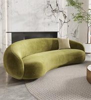 Modern Velvet Fabric Living Room Sectional Couch Reclining Wood Legs Corner Sofa Set for Hotels Malls Villas