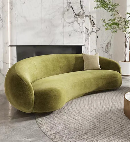 Modern Velvet Fabric Living Room Sectional Couch Reclining Wood Legs Corner Sofa Set for Hotels Malls Villas