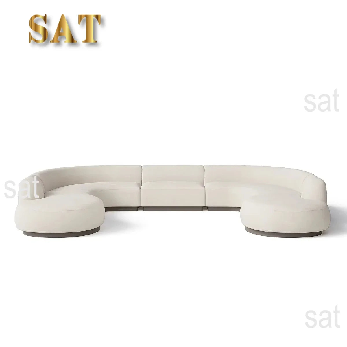 A Modern Three-seat Reclining Combination Sofa Convertible