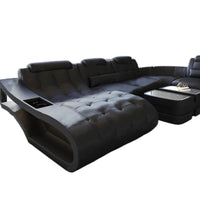 Postmodern leather home improvement combination American villa U-shaped sofa