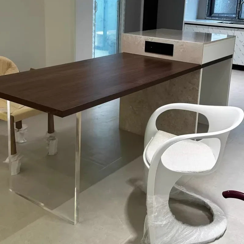 Nordic Simple Design Art Curved Chair Home Balcony Backrest Living Room Dining Room Chair Home Decor Bedroom Dressing Chair