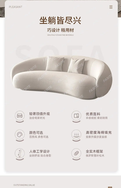 Italian Banana Sofa Minimalist Shaped Sofa Living Room Simple Modern Arc Cashew Sofa-high qualit