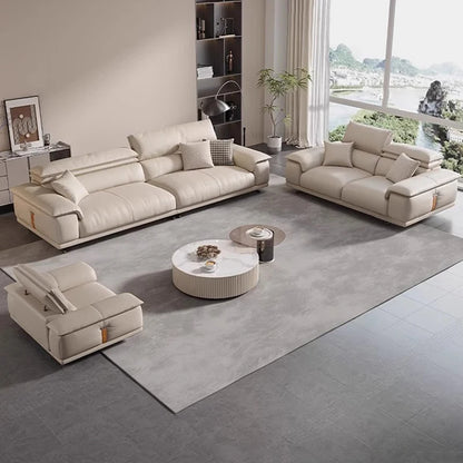 Decoration Genuine Leather Italian Living Room Sofa Luxury Lounge Designer Minimalist Sofas home Modern Family Muebles Furniture