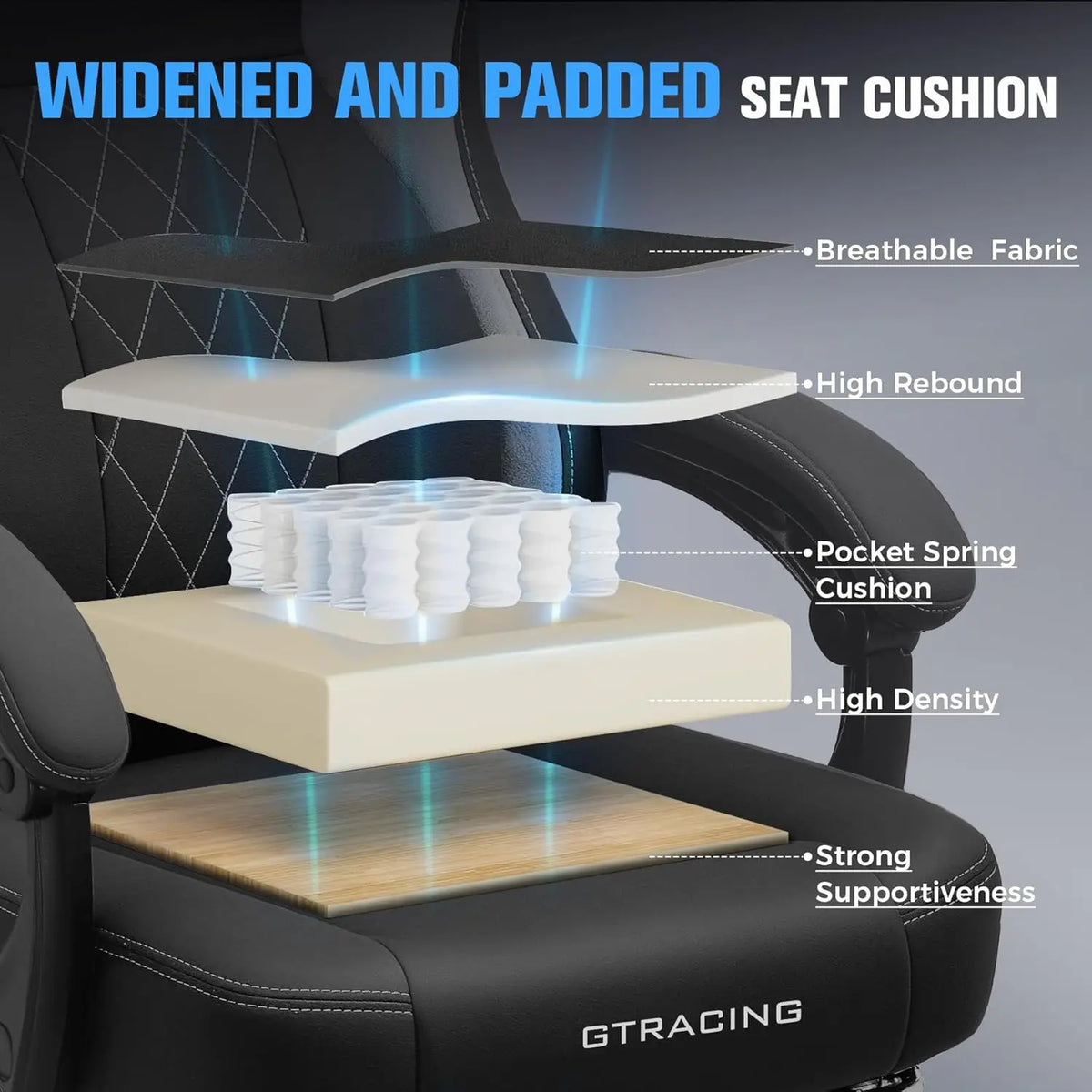Gaming chair Computer chair Recumbable seat Sedentary ergonomic chair