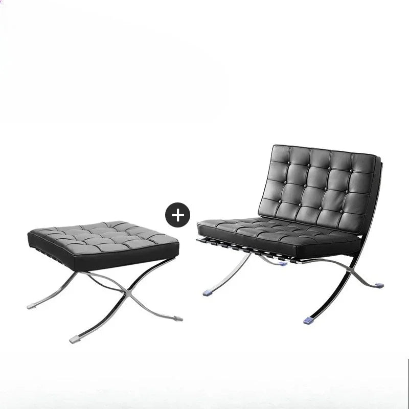 LL Stainless Steel Relaxing Chair Sturdy and Durable Single-person Sofa Chair Modern Leisure Chair Luxury Living Room Furniture