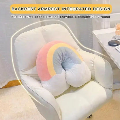Velvet Upholstered Ergonomic Office Chair Height Adjustable Swivel Computer Armchair for Bedroom Home Use
