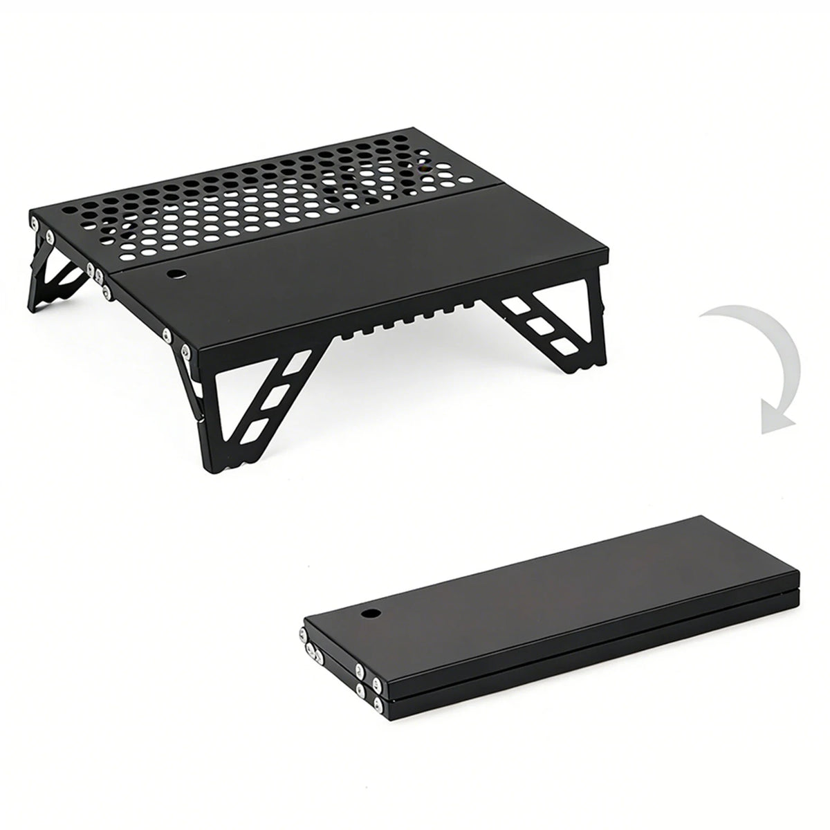Pocket Mini Table for Camping, Aluminum Lightweight Portable Table Foldable Leg Design Perfect for Cookware, Hiking, Fishing