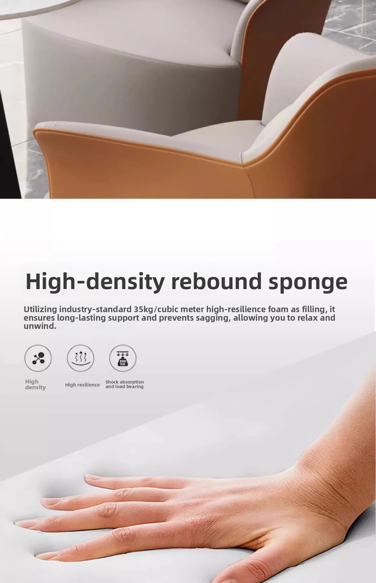 Italian style, light luxury, sofa chair, business, reception, rotating
