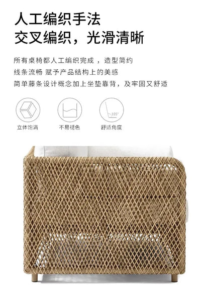 Leisure Rattan Outdoor Sofas Villa Design Decoration Creative Hotel Garden Sofas Advanced Balcony Furniture Gartenstuhl Lshysf