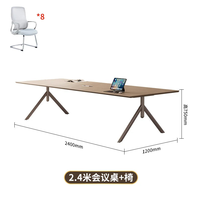 Conference Table Simple Modern Meeting Office Rectangular Business Negotiation Environmental Protection Large And Small Conferen