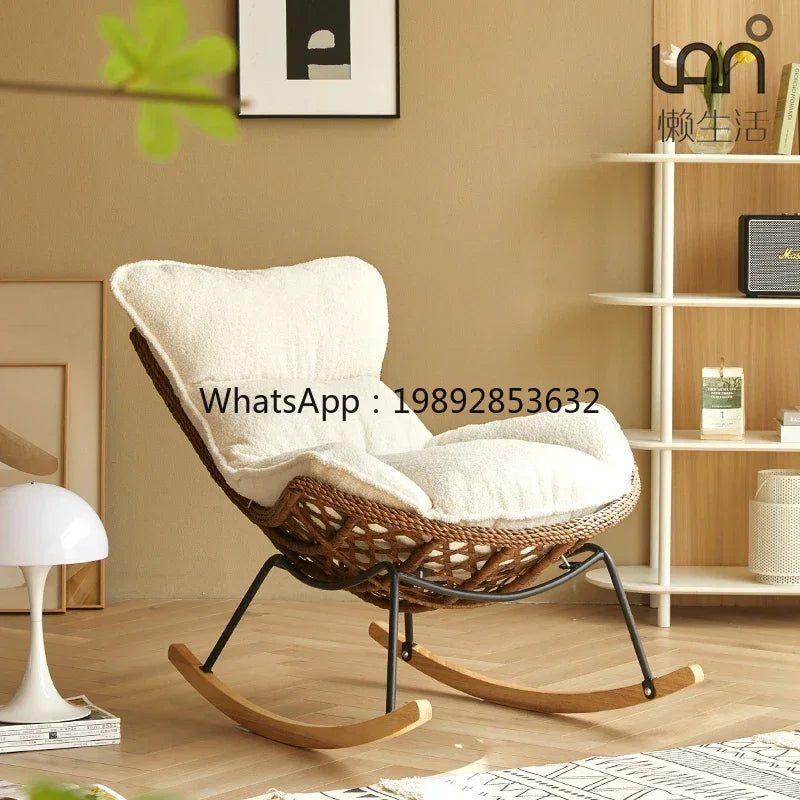 AA  Rocking Chair Adult Recliner Home Lazy Leisure Chair Single-Seat Sofa Chair