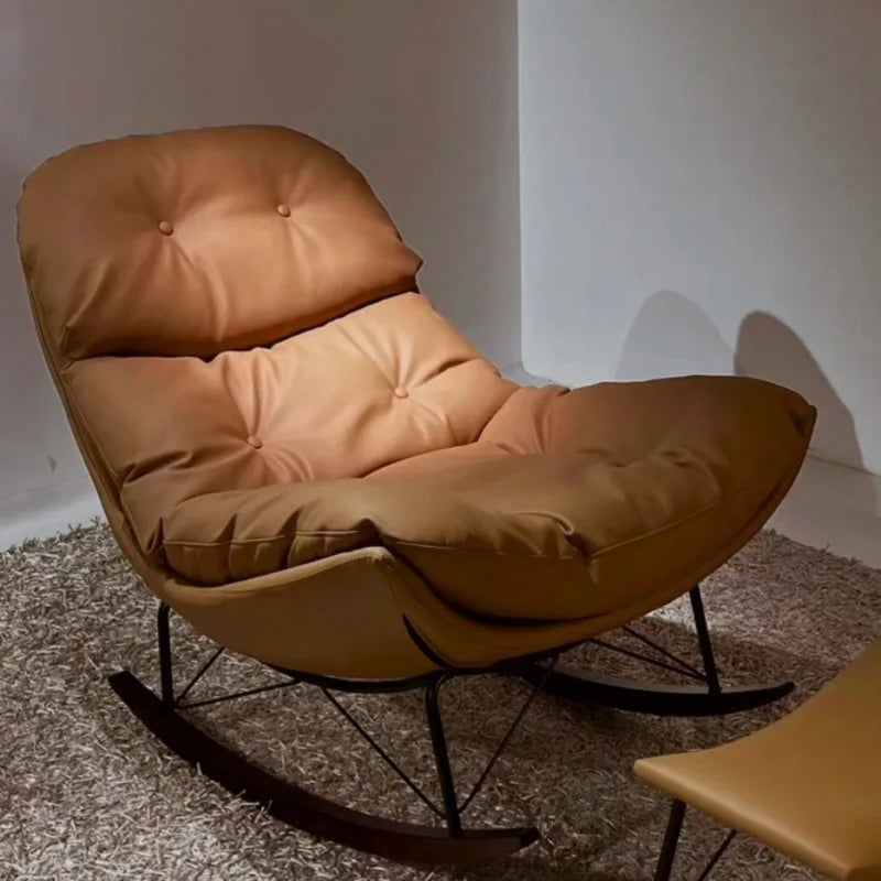 Premium light luxury lazy rocking chair sedentary without collapsing living room single sofa chair