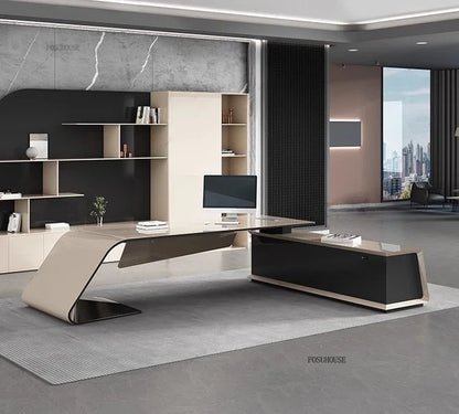 Minimalist Luxury Boss Office Desks Work Desk Corner Executive Table Home Study Desktop Computer Table for Office Furniture